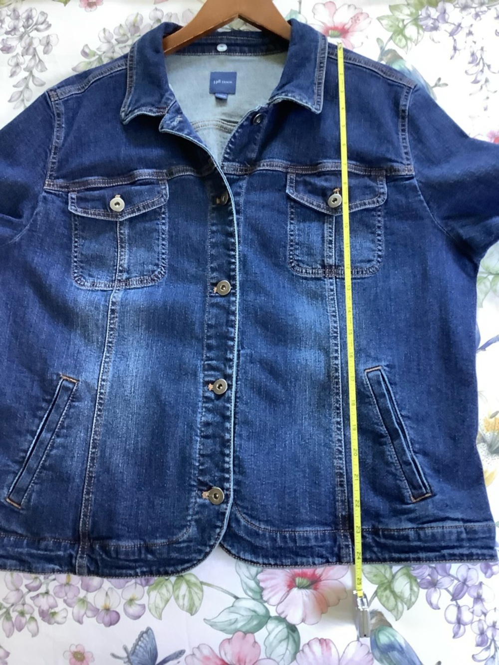 J. Jill Indigo Denim Jacket with Button Front - Picture 4 of 7